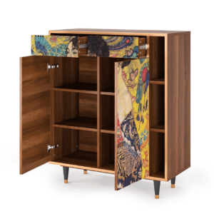 Sideboard - STORYZ - BS6 Lady with Fan by Klimt - Walnut