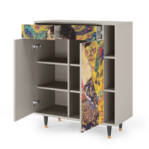 Sideboard - STORYZ - BS6 Lady with Fan by Klimt - Sand