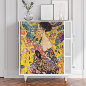 Sideboard - STORYZ - BS6 Lady with Fan by Klimt - White