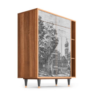Sideboard - STORYZ - BS6 View of the Piazza - Walnut
