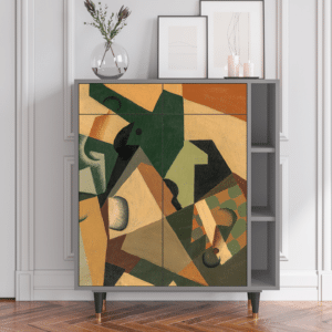 Sideboard - STORYZ - BS6 Glass and Checkerboard - Grey