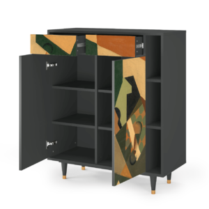 Sideboard - STORYZ - BS6 Glass and Checkerboard - Antracite