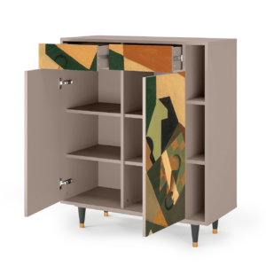 Sideboard - STORYZ - BS6 Glass and Checkerboard - Latte