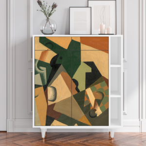 Sideboard - STORYZ - BS6 Glass and Checkerboard - White