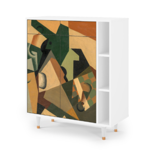 Sideboard - STORYZ - BS6 Glass and Checkerboard - White