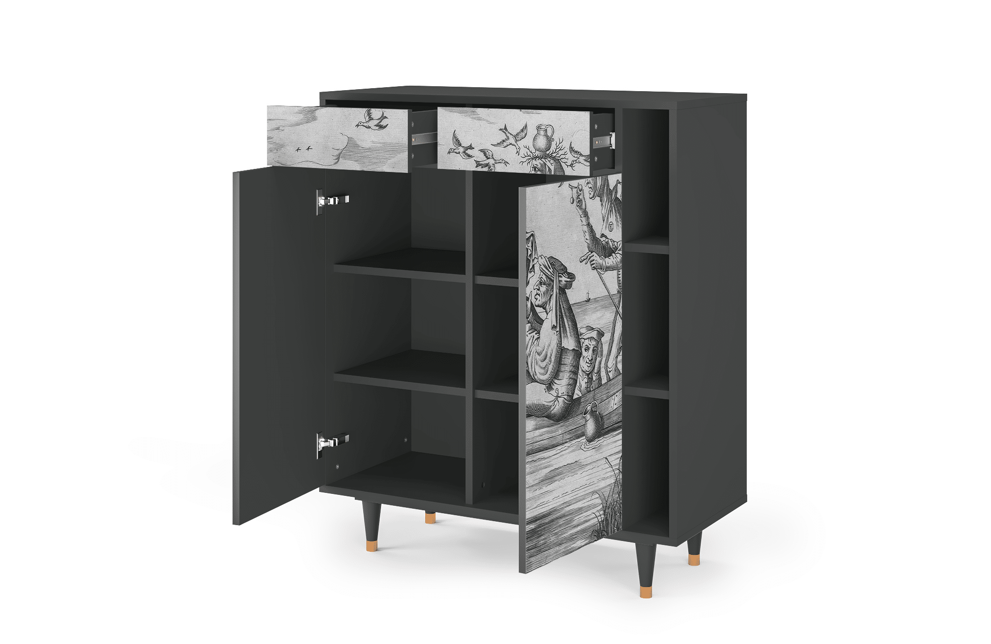 Sideboard – STORYZ – BS6 Blau Schuyte – Antracite Sideboard - STORYZ - BS6 Blau Schuyte - Antracite