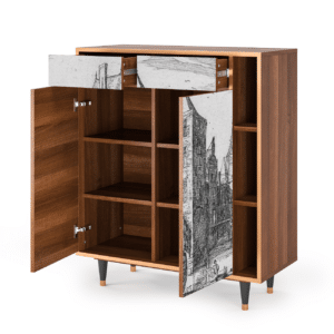 Sideboard - STORYZ - BS6 Castle with Bridge - Walnut