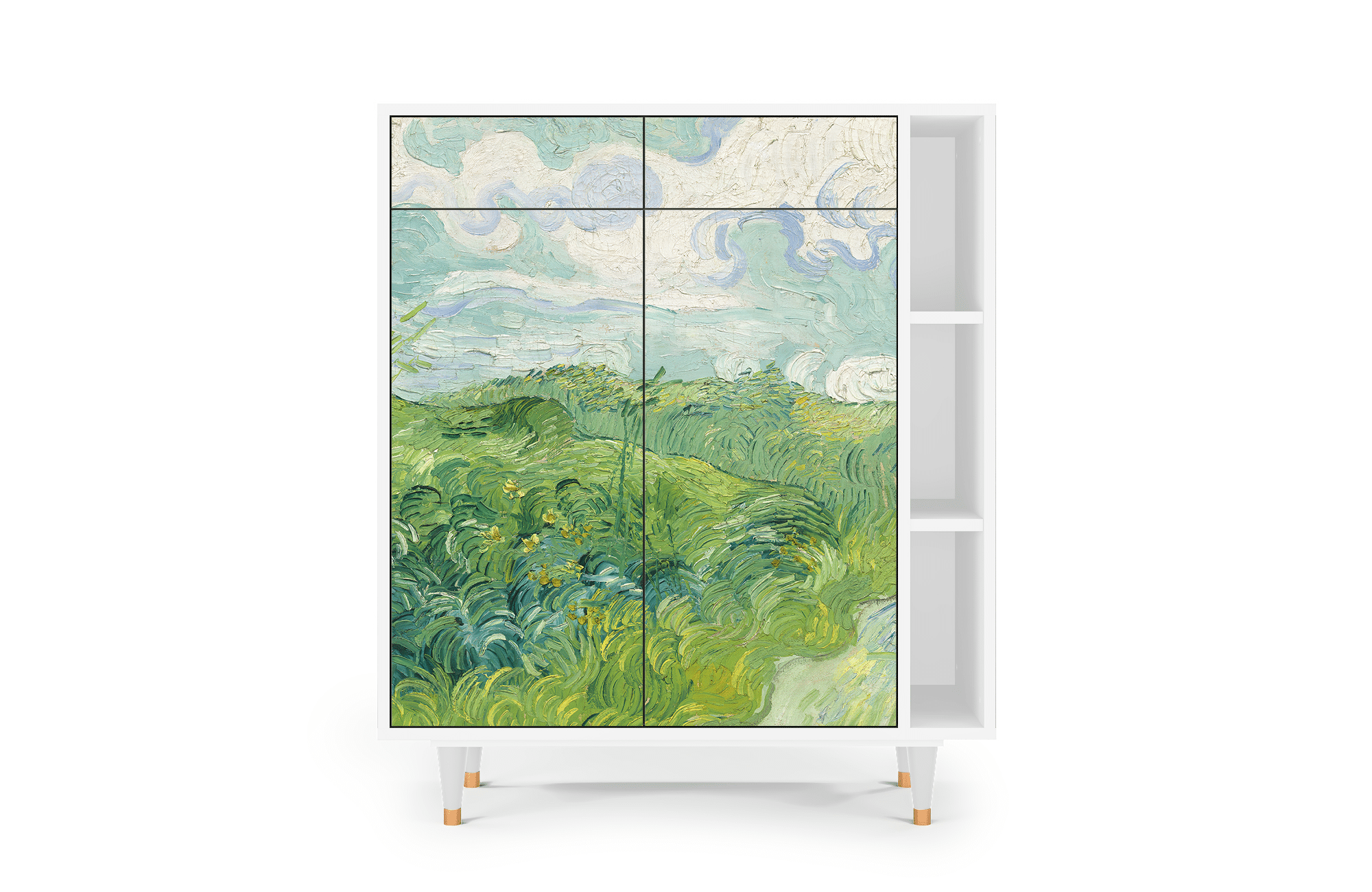 Sideboard – STORYZ – BS6 Green Wheat Fields – White Sideboard - STORYZ - BS6 Green Wheat Fields - White