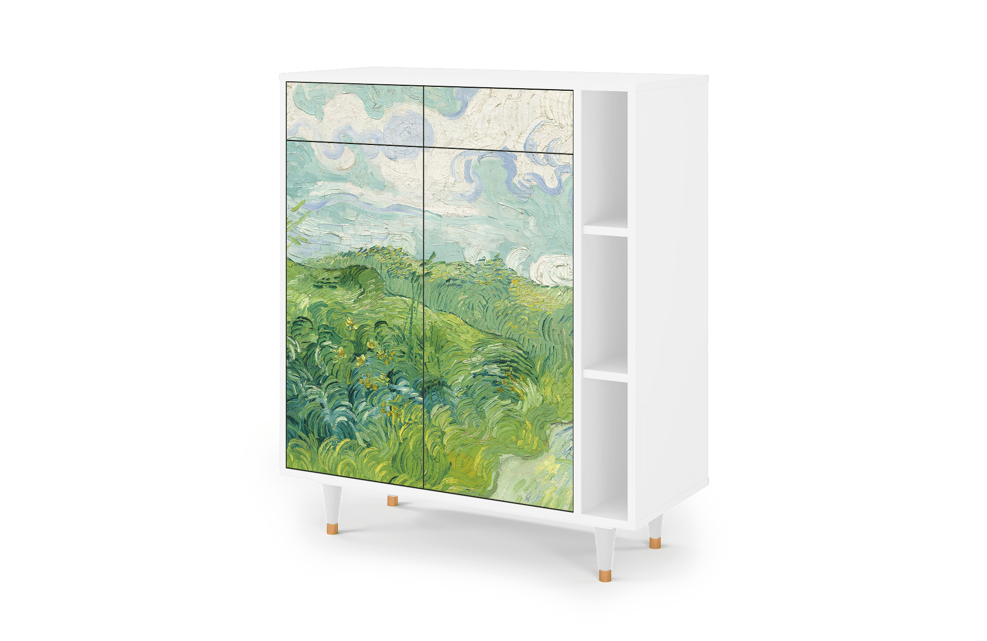 BS6_202_006 Sideboard - STORYZ - BS6 Green Wheat Fields - White