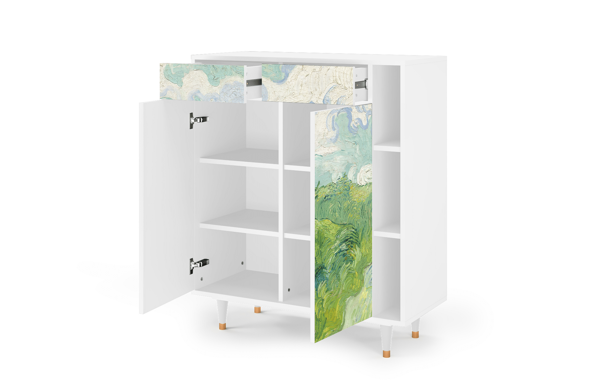 Sideboard – STORYZ – BS6 Green Wheat Fields – White Sideboard - STORYZ - BS6 Green Wheat Fields - White