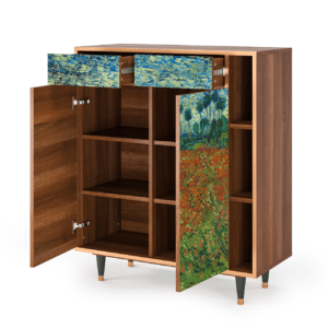Sideboard - STORYZ - BS6 Poppy field by van Gogh - Walnut