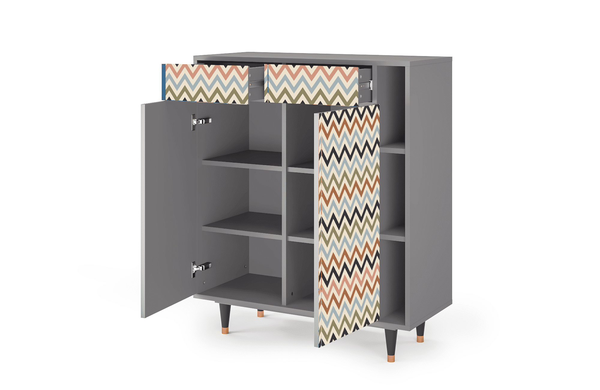 Sideboard – STORYZ – BS6 Bright Ripple – Grey Sideboard - STORYZ - BS6 Bright Ripple - Grey