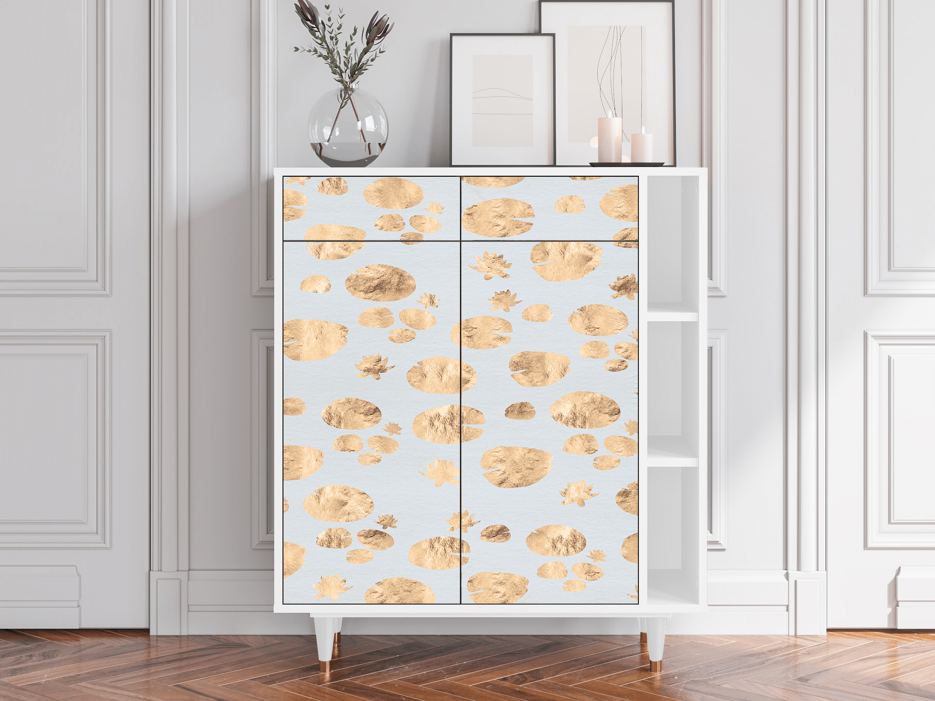 Sideboard - STORYZ - BS6 Blue Giraffe - White Sideboard - STORYZ - BS6 Blue Giraffe - White