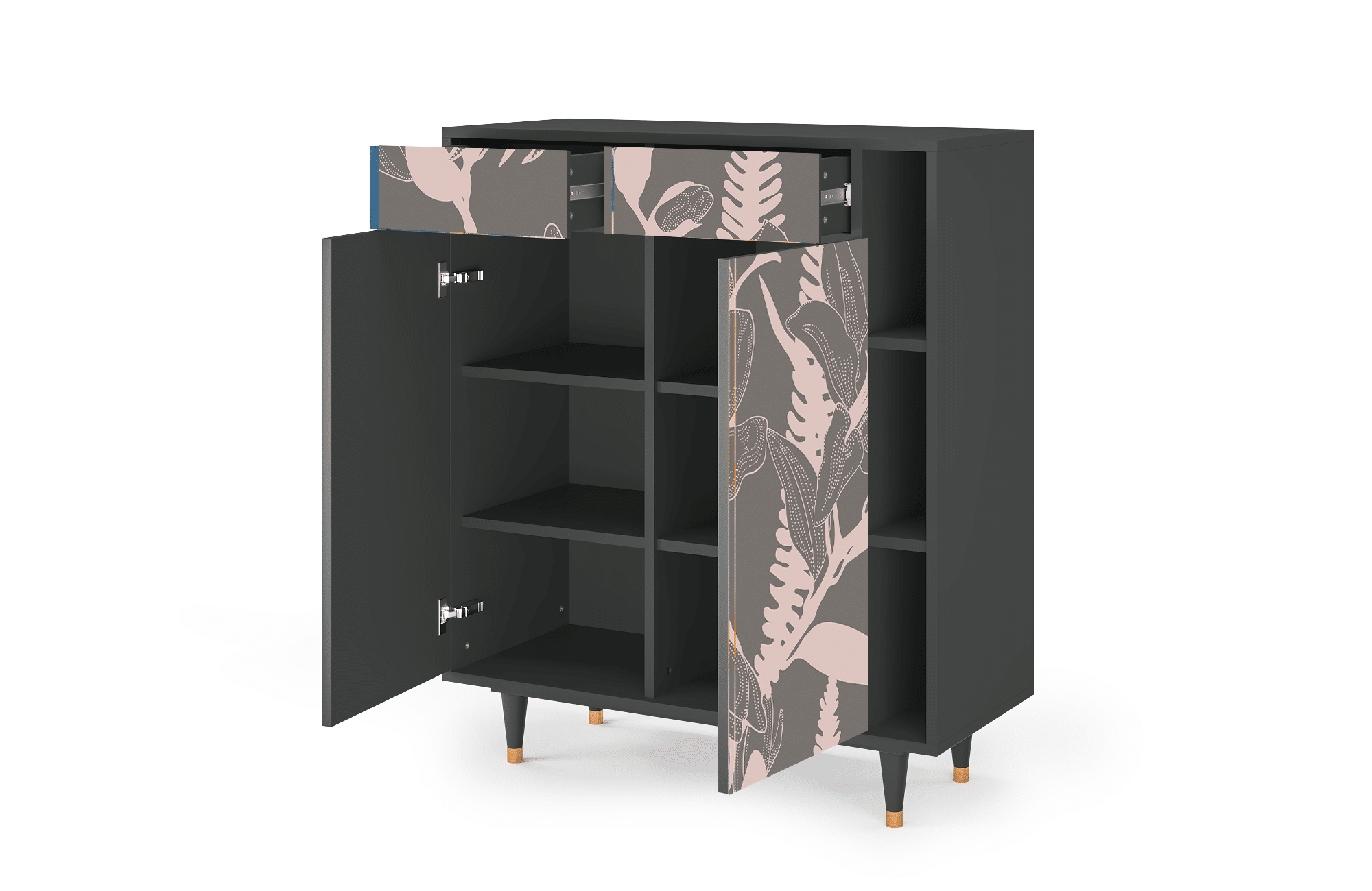 Sideboard – STORYZ – BS6 Issabelline Flower – Antracite Sideboard - STORYZ - BS6 Issabelline Flower - Antracite