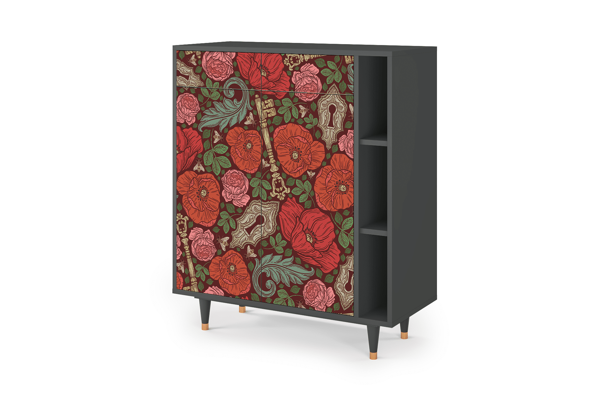 BS6_74_003 Sideboard - STORYZ - BS6 Poppy Garden - Antracite