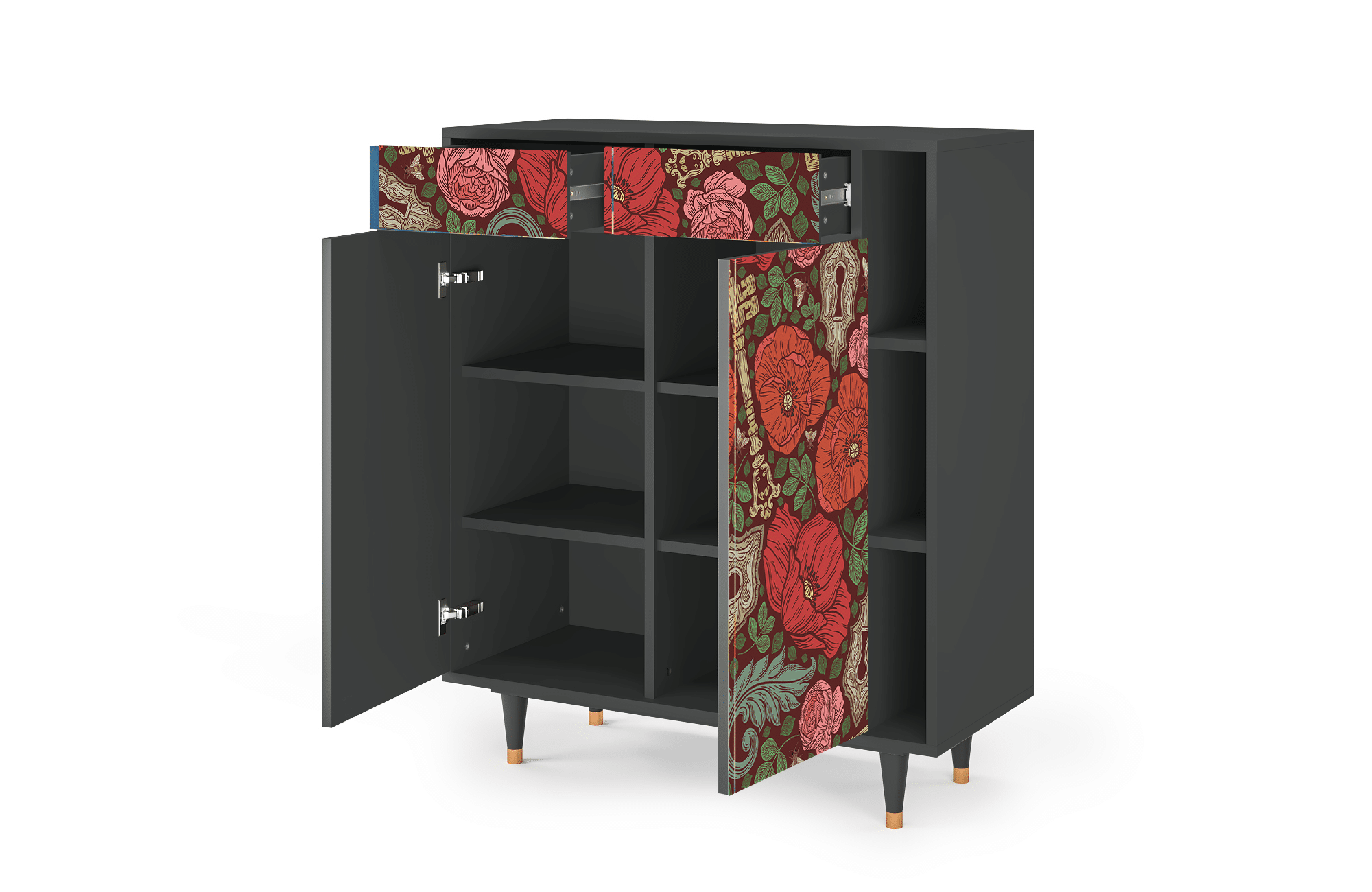 Sideboard – STORYZ – BS6 Poppy Garden – Antracite Sideboard - STORYZ - BS6 Poppy Garden - Antracite