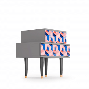 Sideboard - STORYZ - NS1 Pinky Squares - Grey
