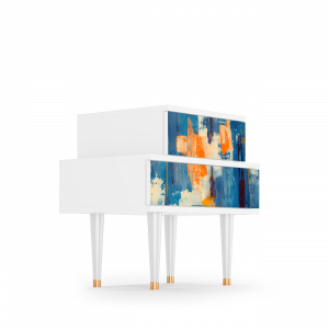 Sideboard - STORYZ - NS1 Abstract Expressionism - White