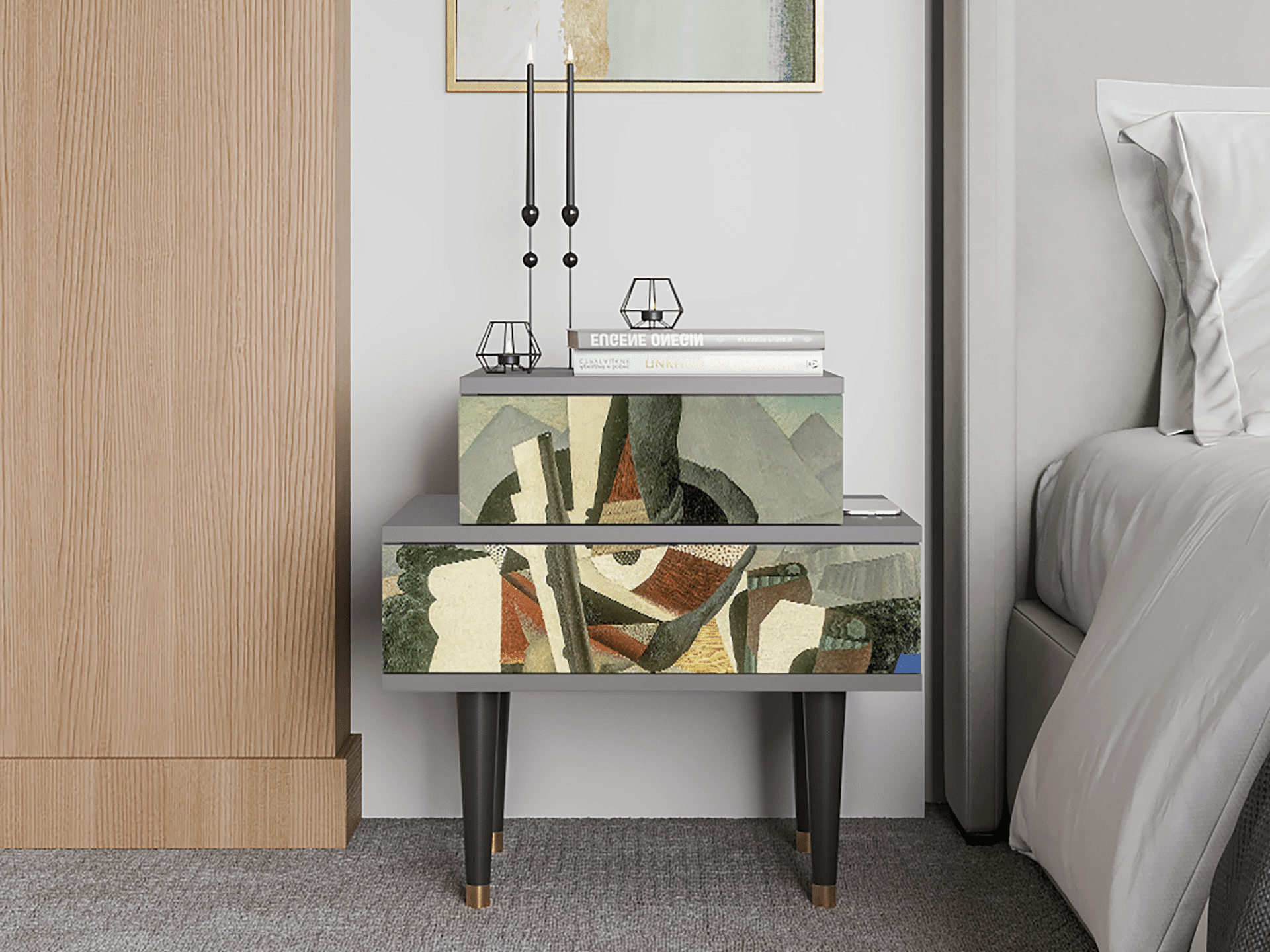 Sideboard - STORYZ - NS1 The Cubist Paintings - Grey Sideboard - STORYZ - NS1 The Cubist Paintings - Grey