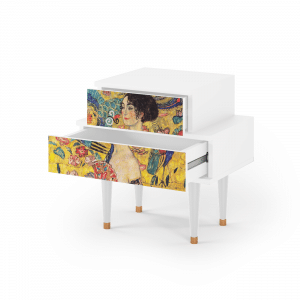 Sideboard - STORYZ - NS1 Lady with Fan by Klimt - White