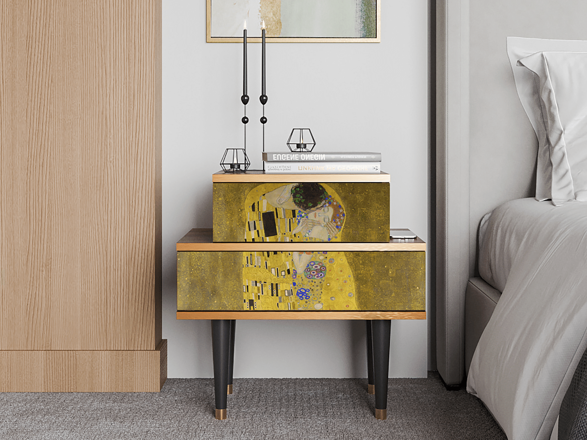 Sideboard - STORYZ - NS1 The Kiss by Klimt - Walnut Sideboard - STORYZ - NS1 The Kiss by Klimt - Walnut