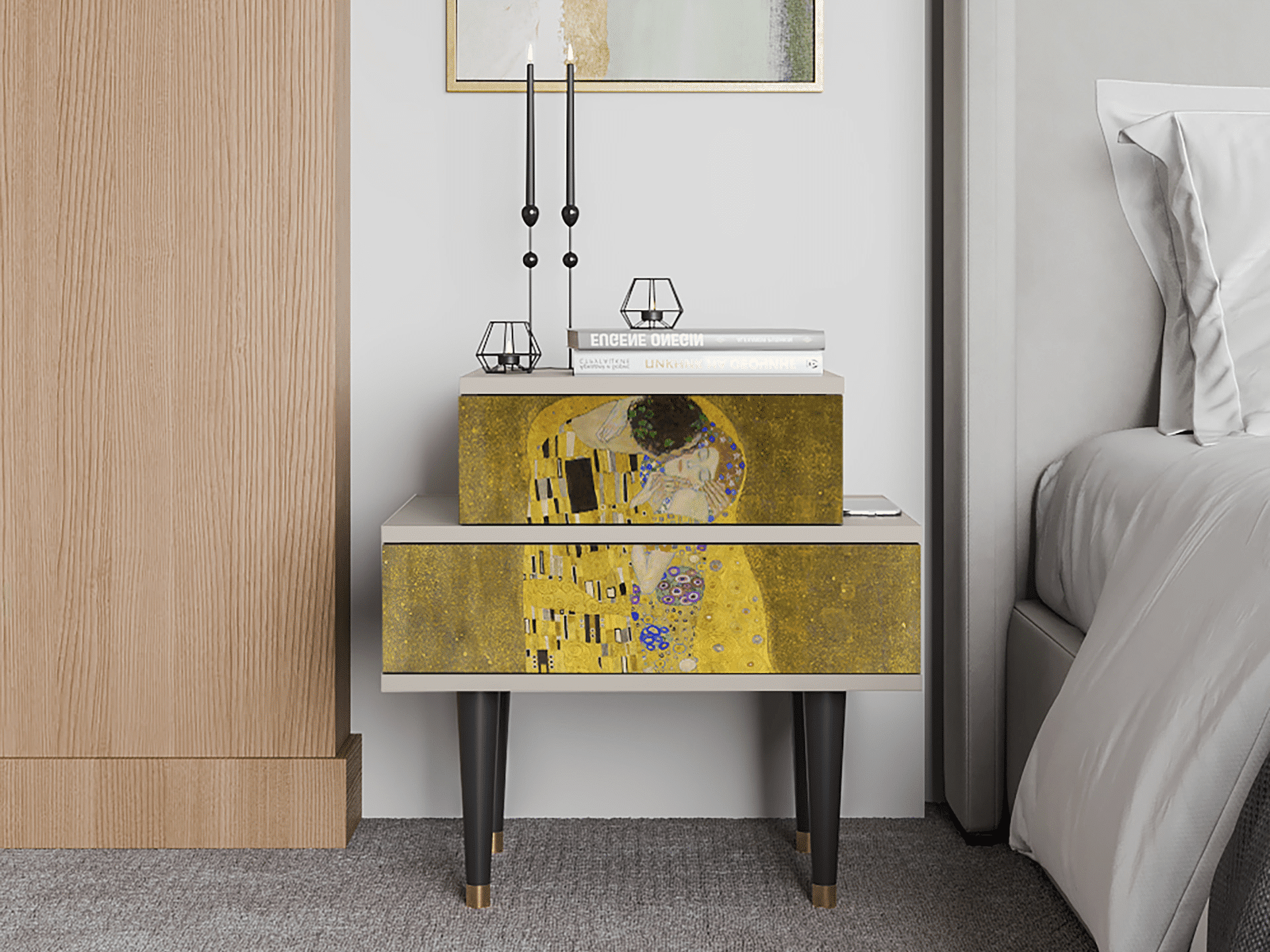 Sideboard - STORYZ - NS1 The Kiss by Klimt - Sand Sideboard - STORYZ - NS1 The Kiss by Klimt - Sand