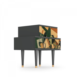 Sideboard - STORYZ - NS1 Glass and Checkerboard - Antracite