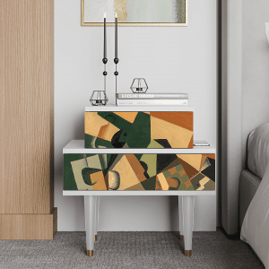 Sideboard - STORYZ - NS1 Glass and Checkerboard - White