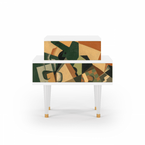 Sideboard - STORYZ - NS1 Glass and Checkerboard - White