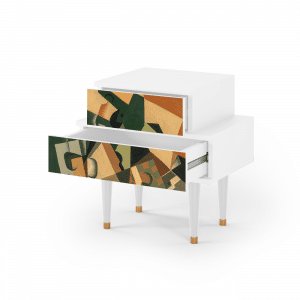 Sideboard - STORYZ - NS1 Glass and Checkerboard - White