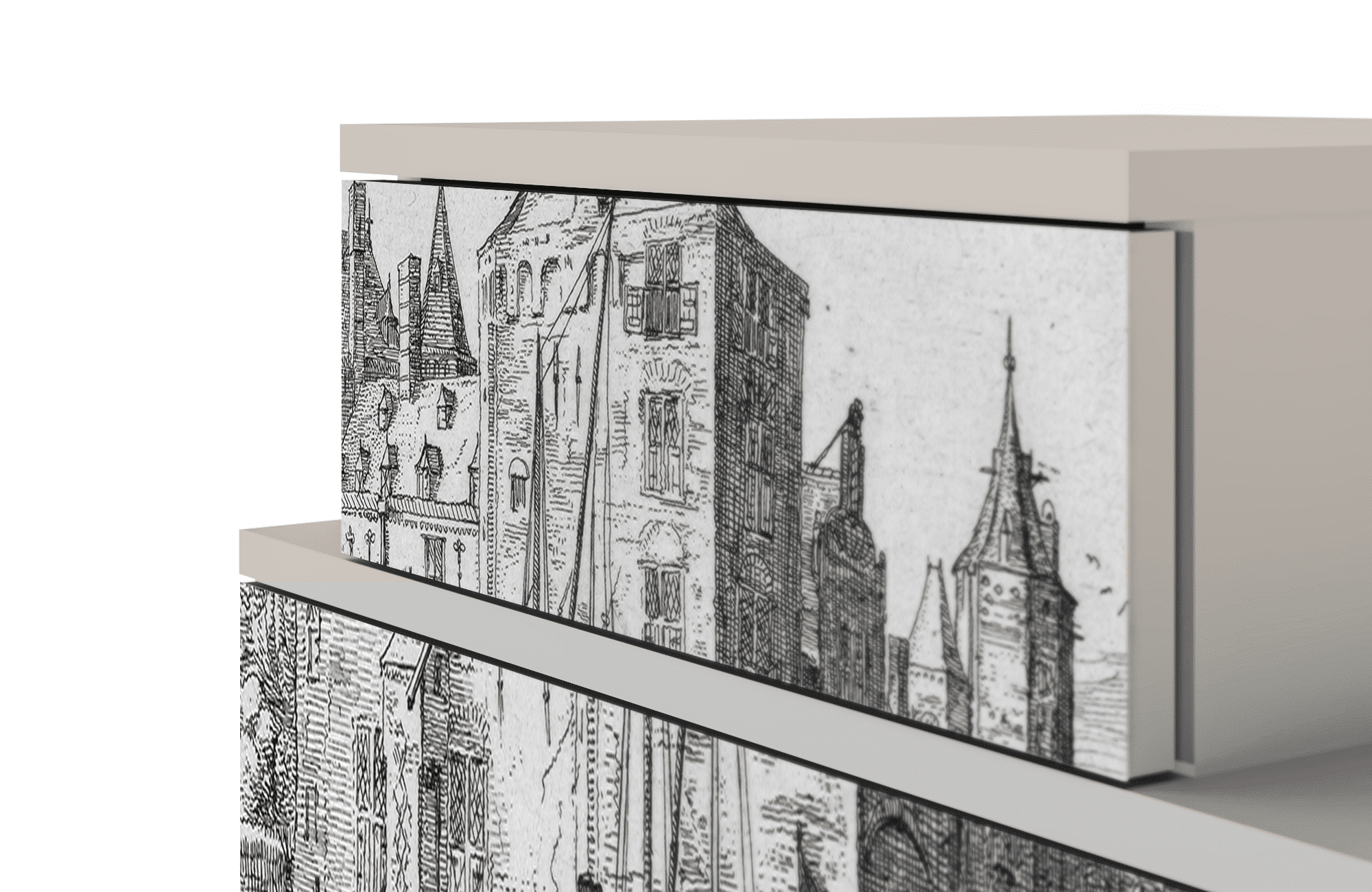 Sideboard – STORYZ – NS1 Castle with Bridge – Sand Sideboard - STORYZ - NS1 Castle with Bridge - Sand