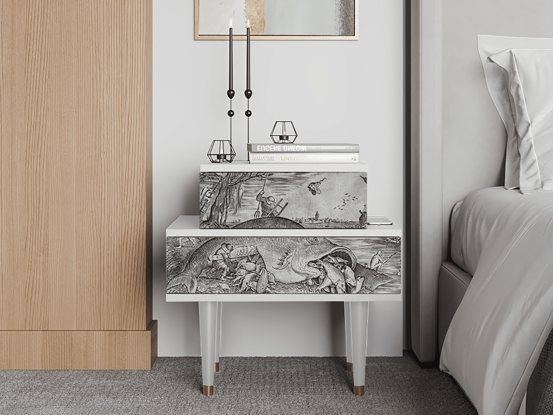 Sideboard - STORYZ - NS1 Big Fish Eat Little - White