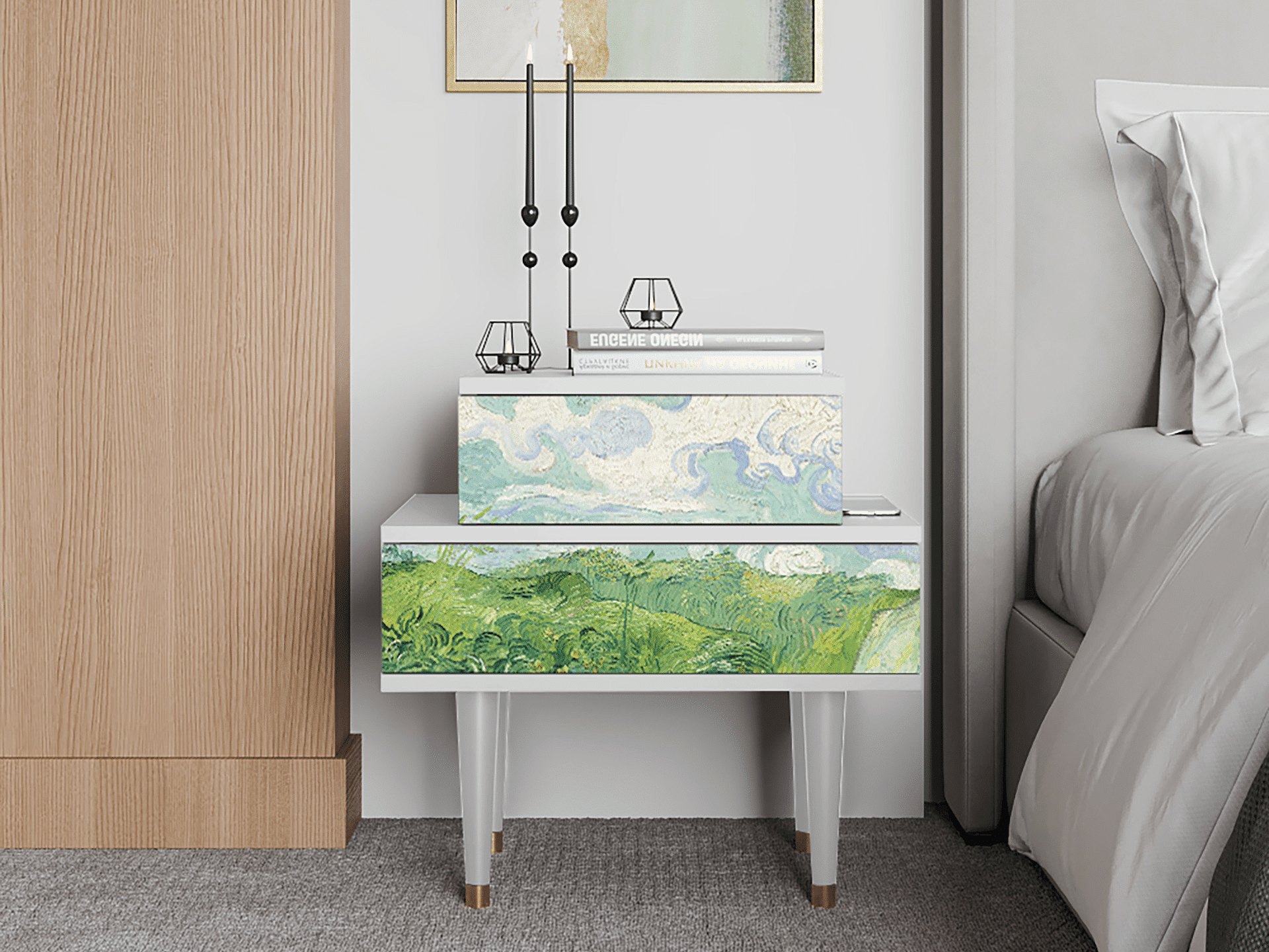 Sideboard - STORYZ - NS1 Green Wheat Fields - White