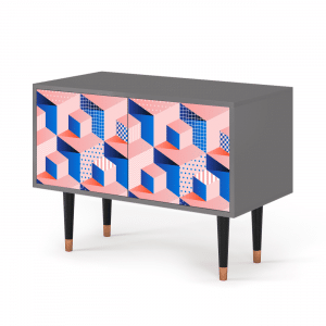 Sideboard - STORYZ - S1 Pinky Squares - Grey