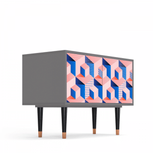 Sideboard - STORYZ - S1 Pinky Squares - Grey