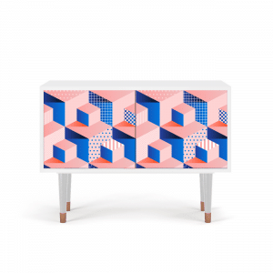 Sideboard - STORYZ - S1 Pinky Squares - White