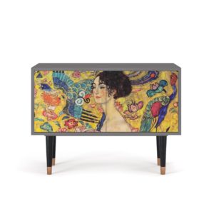 Sideboard - STORYZ - S1 Lady with Fan by Klimt - Grey