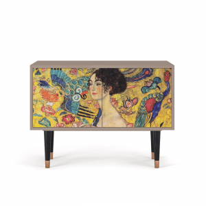 Sideboard - STORYZ - S1 Lady with Fan by Klimt - Latte