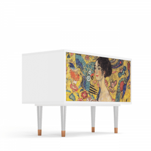 Sideboard - STORYZ - S1 Lady with Fan by Klimt - White
