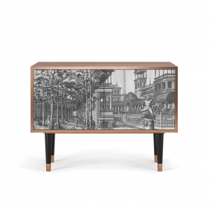 Sideboard - STORYZ - S1 View of the Piazza - Walnut