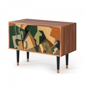 Sideboard - STORYZ - S1 Glass and Checkerboard - Walnut