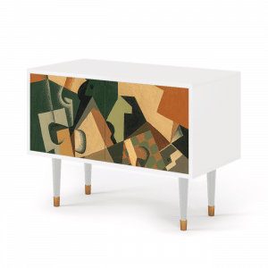 Sideboard - STORYZ - S1 Glass and Checkerboard - White