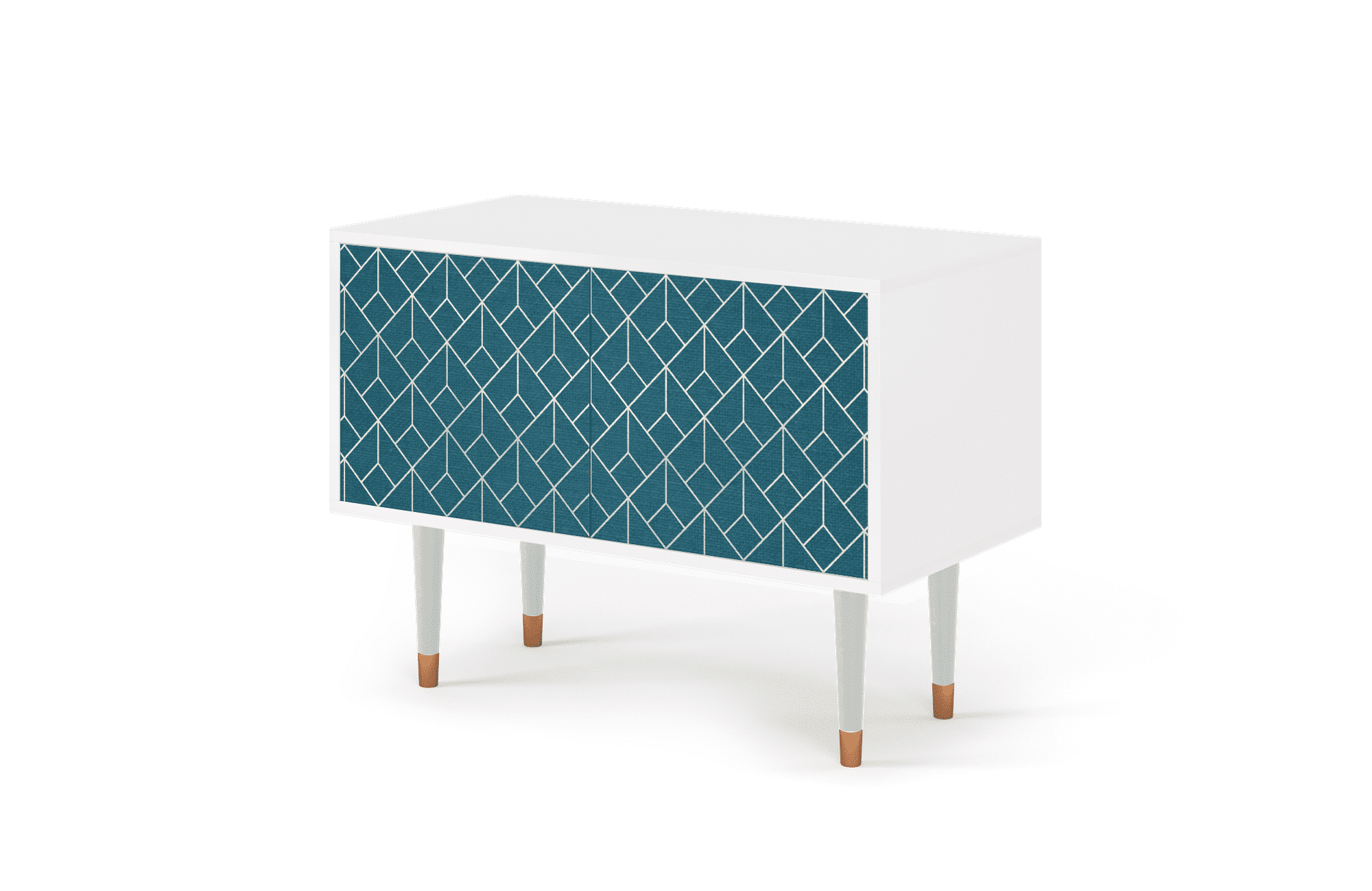 S1_17_006 Sideboard - STORYZ - S1 Turquoise Geometry - White