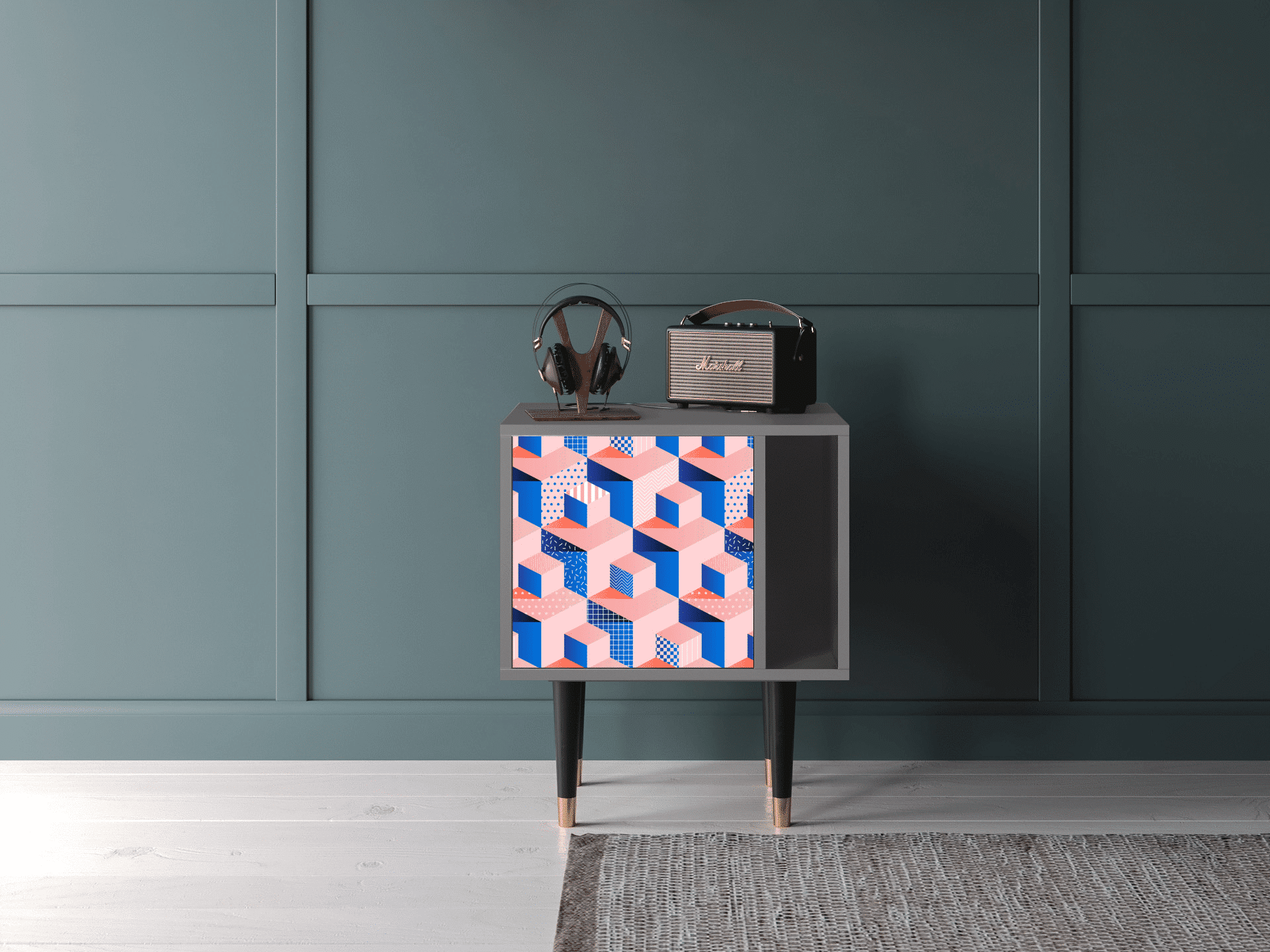 Sideboard - STORYZ - S2 Pinky Squares - Grey Sideboard - STORYZ - S2 Pinky Squares - Grey