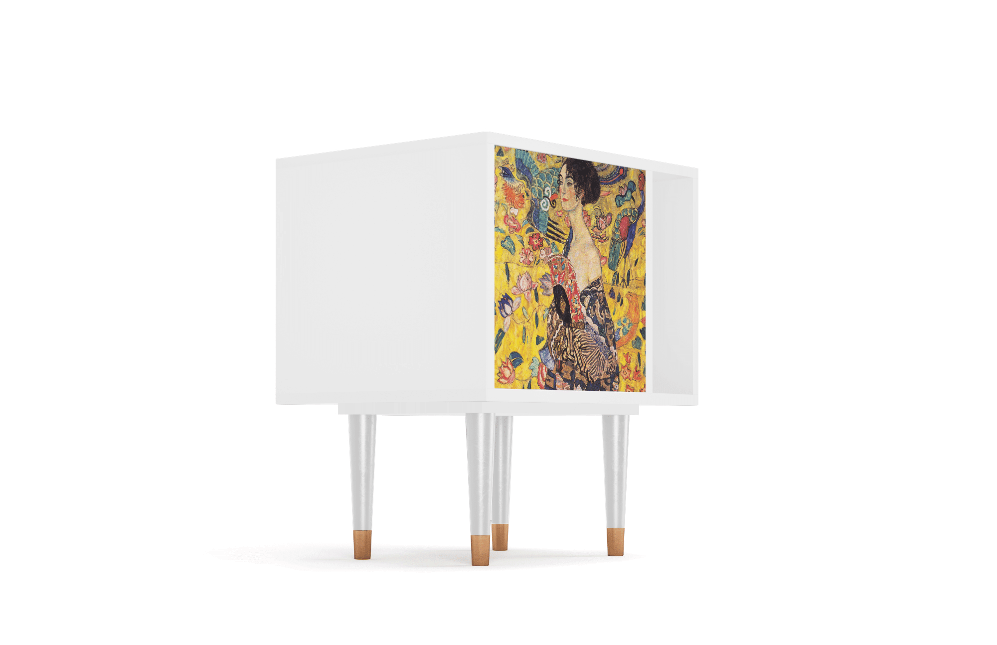 Sideboard – STORYZ – S2 Lady with Fan by Klimt – White Sideboard - STORYZ - S2 Lady with Fan by Klimt - White