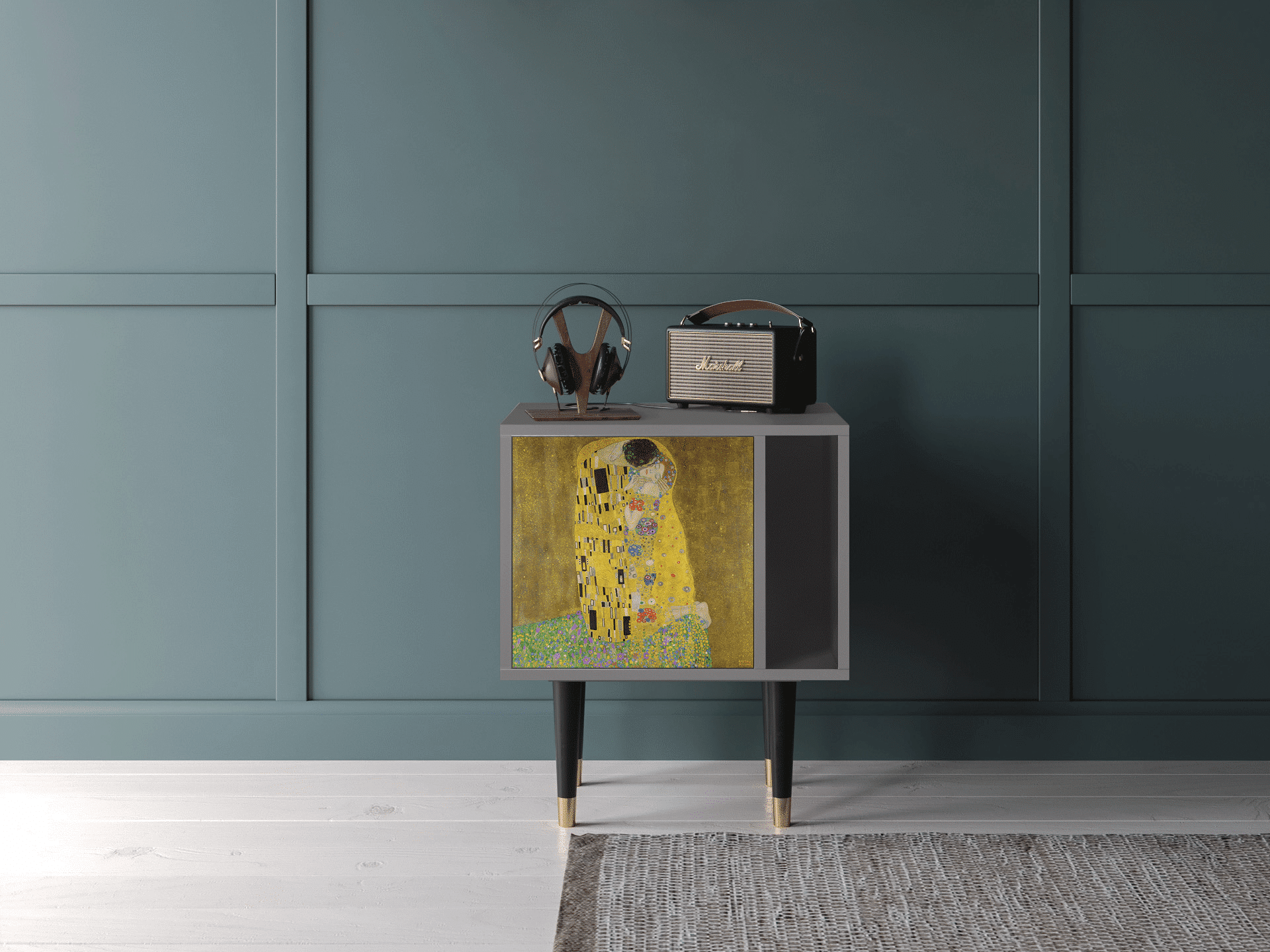 Sideboard - STORYZ - S2 The Kiss by Klimt - Grey Sideboard - STORYZ - S2 The Kiss by Klimt - Grey