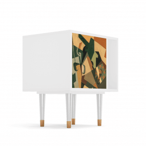 Sideboard - STORYZ - S2 Glass and Checkerboard - White