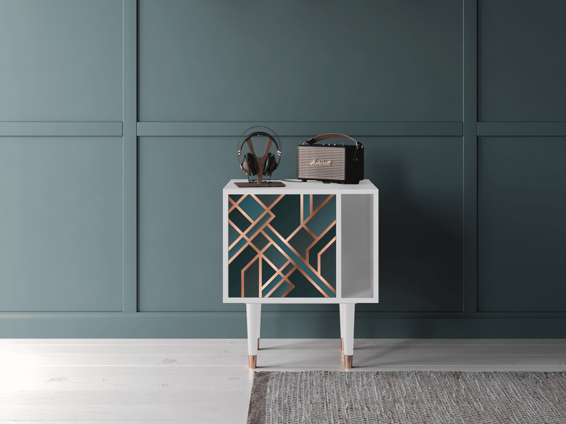 Sideboard - STORYZ - S2 Bronze Crossroad - White Sideboard - STORYZ - S2 Bronze Crossroad - White