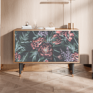 Sideboard - STORYZ - S3 Dark Peonies - Walnut