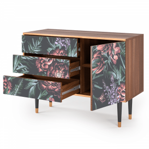 Sideboard - STORYZ - S3 Dark Peonies - Walnut